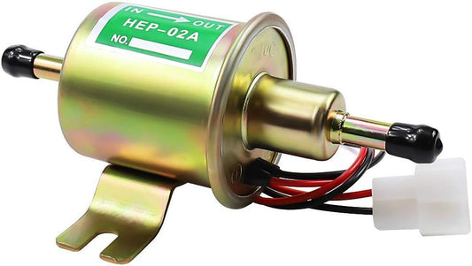 Electric Fuel Pump 12V Universal Low Pressure 12 Volt Transfer Inline Fuel Pump for Lawn Mower Carburetor Gas V1258-DP02-WO-335
