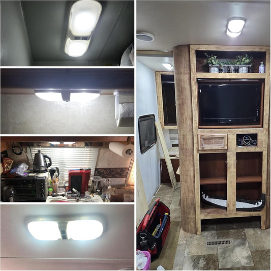Bright T10 921 922 912 Led Bulbs for 12V RV Tralier Interior Ceiling Dome Light, Cool White 6000k, 194 168 V1258-DP02-WO-393