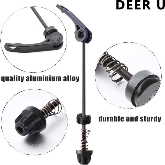 Road Mountain Bicycle MTB Wheel Hub Front and Rear Skewers Quick Release Clip Bolt Lever Axle QR 145/180 mm, V1258-DP02-WO-467