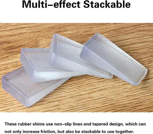 8 Pcs Clear Shims, Shims for Leveling Furniture, Trimmable Hard Wedges Table Shims, Plastic Wedge Toilet V1258-DP02-WO-483