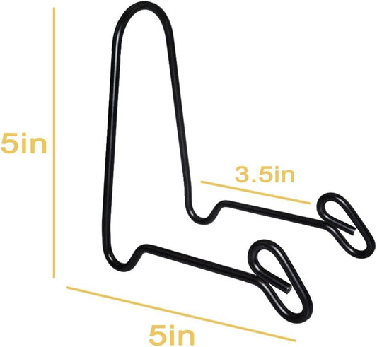 2 Pack Display Stand Easel Iron Bowl Stands for Display Medium Deep Bowls, Platters and Deep Dishes V1258-DP02-WO-717