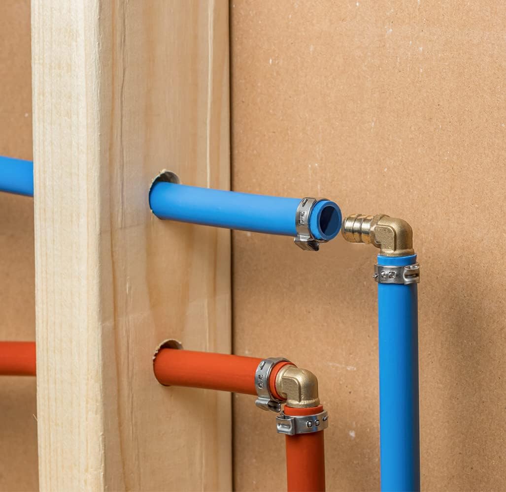 10 Pack 1/2" PEX Elbow Fittings, Brass Fittings for PEX Tubing Pipe V1258-DP02-WO-780
