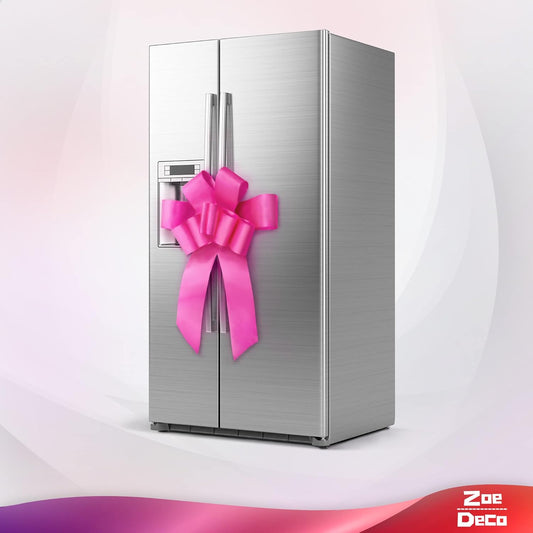 - Big Car Bow - Pink, 30 Inch - Giant Car Bow w/ 2 Gold Accessory Bows for Birthday, Christmas, Wedding V1258-DP02-WO-80