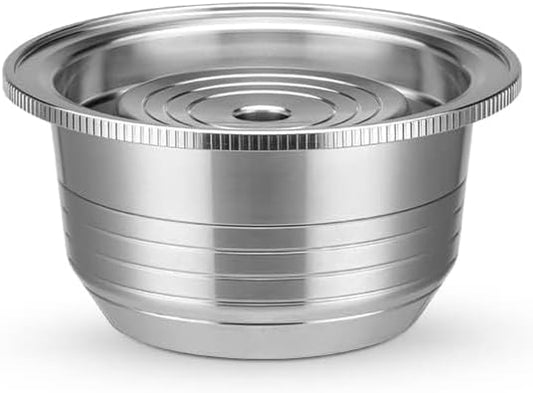 Reusable Coffee Capsule, Stainless Steel Refillable Coffee Pod Brewing Espresso 230ML/8OZ, V-ertuoline Metal V1258-DP02-WO-863