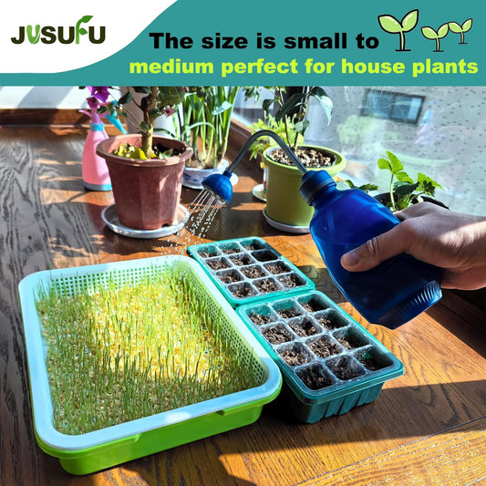Watering Can for Seedlings, Small Watering Can for House Plant Garden Flower 15oz/0.45l (Blue) V1258-DP02-WO-947