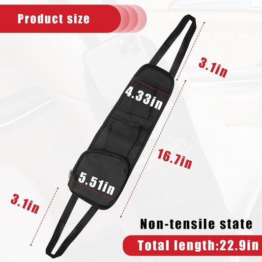 2PCS Car Seat Storage Hanging Bag, Multi-Pocket Seat Side Organizer, Multifunctional Mesh Net Pocket, Can V1258-DP02-WO-995