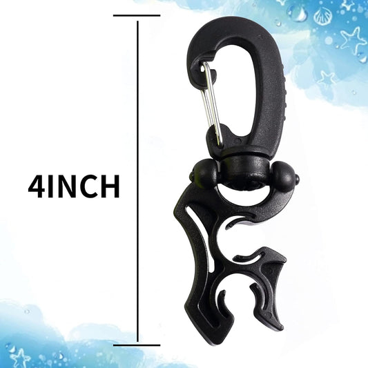 2 Packs Scuba Hose Clip Diving Holder Clip, Double BCD Dive with Snap Hook Buckle for Snorkeling Accessories V1259-DP01-A-1066