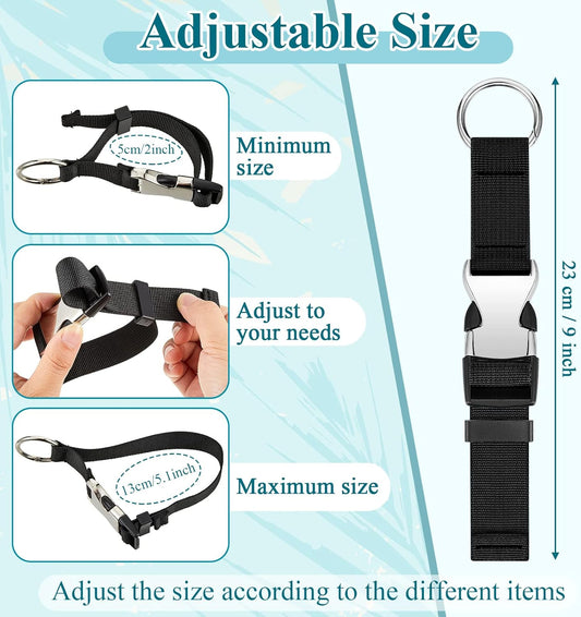 3 Pcs Add a Bag Luggage Straps Gripper Heavy Duty Jacket Valises Strap for Travel Belt with Buckle Adjustable V1259-DP01-A-1089