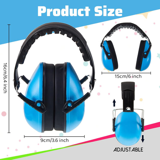 6 Pcs Noise Cancelling Headphones Kids Adult Ear Muffs Bulk, Protection 27db Reduction Hearing Earmuff(Novel V1259-DP01-A-1132