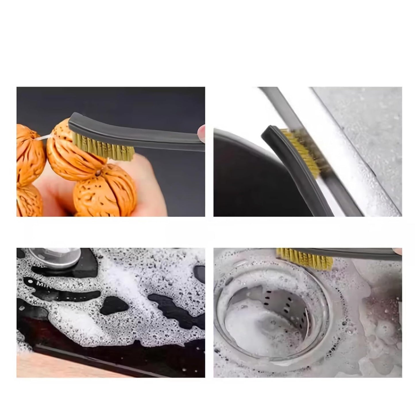 6Pc Mini Wire Brush Set, Steel Brass Nylon Cleaning Polishing Metal Rust Tools, Suitable for Paint Dirt V1259-DP01-A-1247