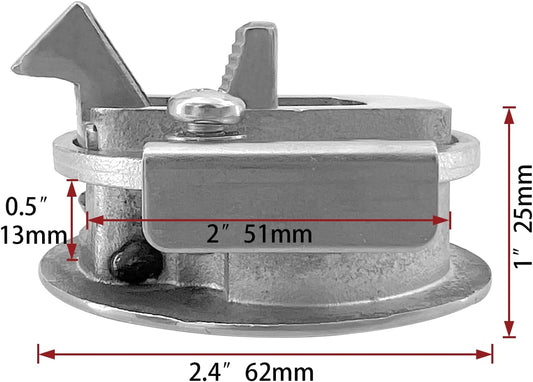 Boat Latches Stainless Steel 2", Latch Hatch Round Pull Marine Flush Locking Lift Handle Deck - V1259-DP01-A-1290