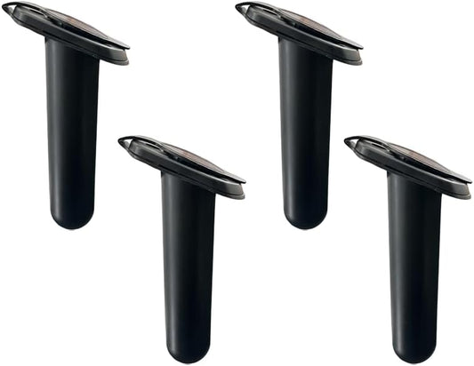 4pc Kayak Fishing Rod Holder - Plastic Flush Mount Boat Holders with Cap Cover for Canoe and Tackle Accessory V1259-DP01-A-1303