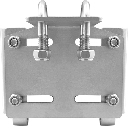 Stainless Steel Horizontal Stanchion Rail Mount Anchor Bracket, Fluke Bracket Rugged Durable High Hardness V1259-DP01-A-1314
