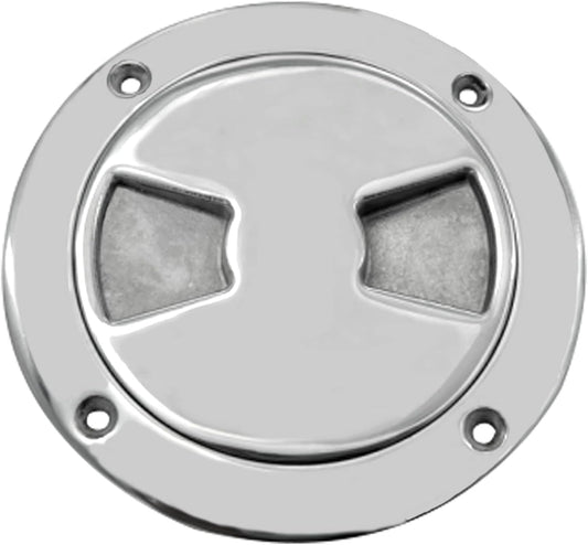 5 inch Hatch 316 Stainless Steel Round Non Slip Inspection Deck Plate with Detachable Cover for Marine Boat V1259-DP01-A-1358