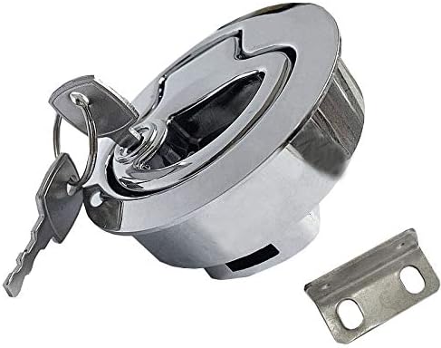 Zinc Alloy 2" Flush Pull Slam Latch Boat Hatch Round Deck for RV Yacht - Locking Style with Keys V1259-DP01-A-1369