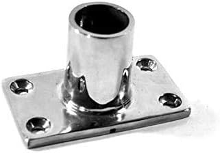 Stainless Steel Boat Rectangular Base Handrail Fittings 90 Degree 1" V1259-DP01-A-1395