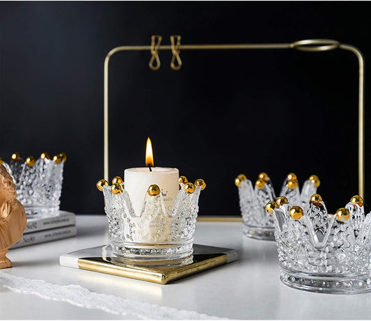 2PCS Crown Votive Candle Holder,Crown Tea Light Candlestick Ornament,Mini Crown,Tealight Holder,Jewelry Ring V1259-DP01-A-1501