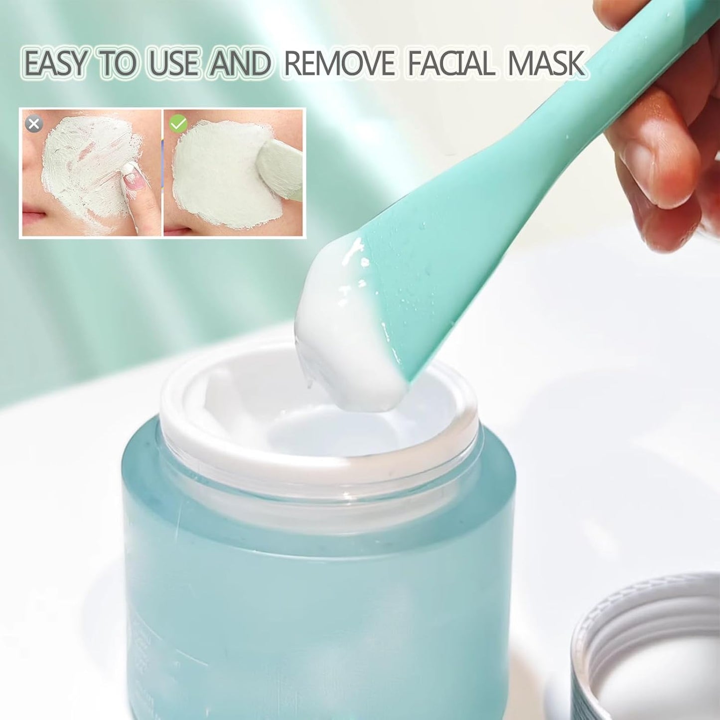 6Pcs Lip Scrub Brush & 2Pcs Silicone Face Mask Applicator Brush,Gentle Exfoliator Scrubber Tool V1259-DP01-A-1508