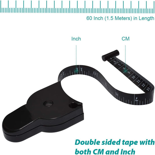 Tape measure for body measurements - Self-locking body tape measure with push button and retraction Precise V1259-DP01-A-1527