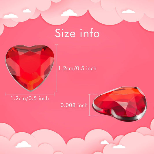 Petluno 200 red acrylic hearts for Valentine's Day, wedding, table, scattering, decoration, heart vase V1259-DP01-A-1627