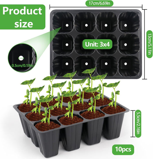 120 cell seedling starter tablets reusable, mini propagator, greenhouse growing kit, plant growing trays for V1259-DP01-A-1645