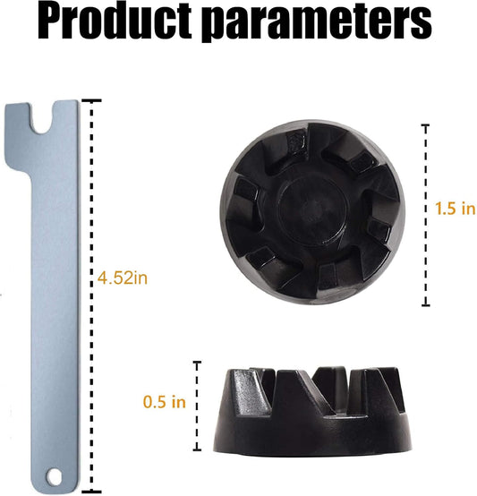 2 pieces of couplings 9704230, compatible with Kitchenaid KSB52/KSB5/5KSB52/5KSB5, loose parts removal tool V1259-DP01-A-1729