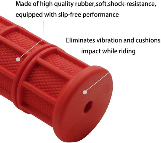 Worldmotop Motorcycle Handlebar Grips Non-Slip Soft Rubber Grips Handlebar with 7/8" 22mm 24mm Replacement V1259-DP01-A-1817