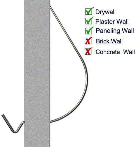 Picture Hangers Super Hooks Holds Up to 100lbs No Mark No Tools Need Easy to Hang Mirrors, Frames, Clock, V1259-DP01-A-1818