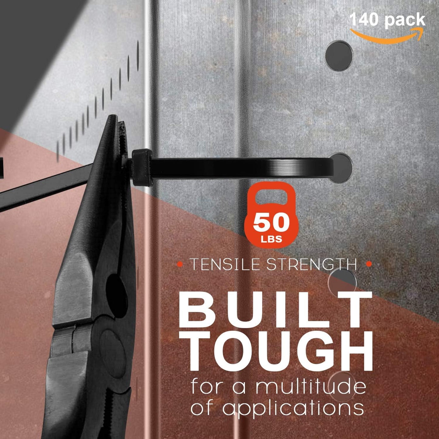 140 Pack 3/4" Zip Tie Adhesive Mounts Self Adhesive Cable Tie Base Holders with Multi-Purpose Tie wire clips V1259-DP01-A-1843