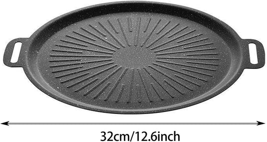 Grill Pan, 12.6" Maifan Non-Stick BBQ Indoor & Outdoor Grill Pan for Searing, Grilling, and Cooking Meats & V1259-DP01-A-1897