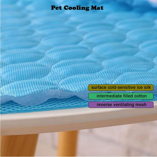 Pet Cooling Mat for Dogs, Pet Dog Self Cooling Pad, Ice Silk Self Cooling Mat Sleep Pad Foldable and Washable V1259-DP01-A-1985