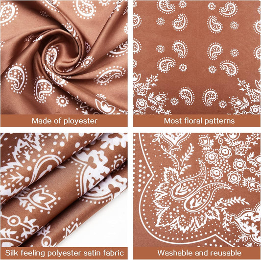 3 Pcs 27.5 Inches Satin Head Scarf Hair Scarf Silk Head Scarf Silk Bandana Silk Hair Wrap Neck Scarf for V1259-DP01-A-1992