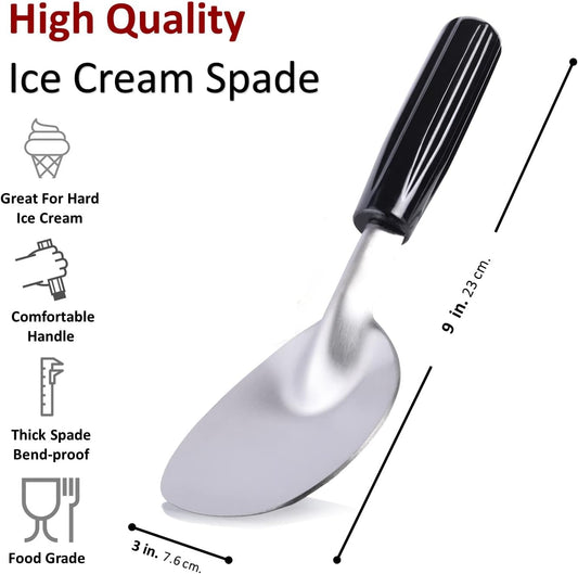 Ice Cream Spade - Stainless Steel Ice Cream Paddle for Hard or Creamy Ice Cream - Ice Cream Scoop with V1259-DP01-A-2054