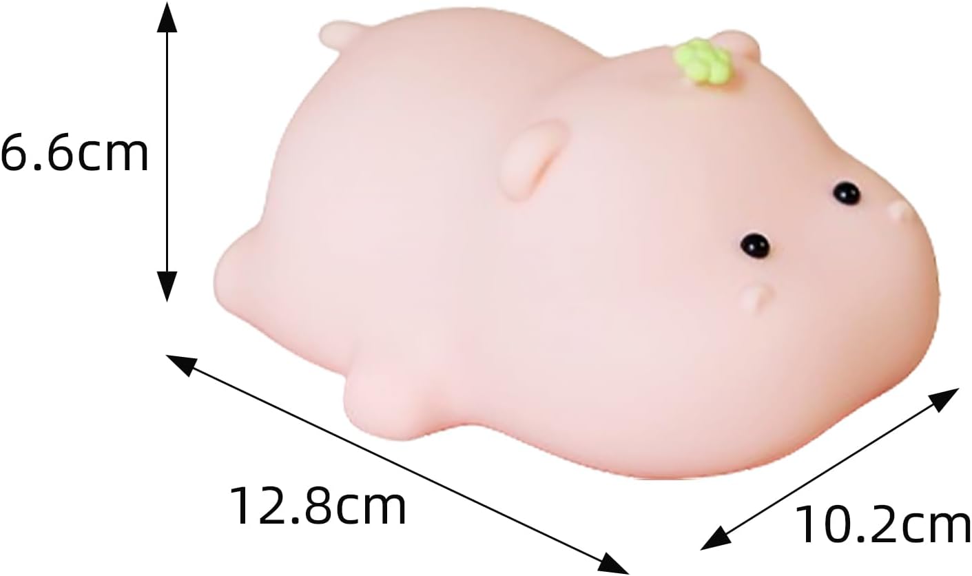Silicone Night Light, Kids Night Light, Cute Hippo Design, Rechargeable, Pink V1259-DP01-A-2090