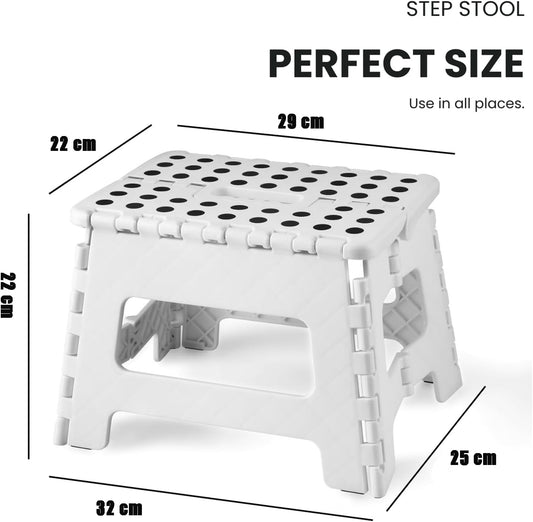 Folding Step Stool, 9 Inch Lightweight Foldable Stool Kids Step Stool for Kitchen Bathroom Home Bedroom, V1259-DP01-A-2120
