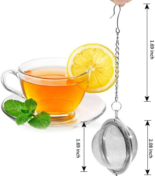 Store 2pcs Stainless Steel Mesh Tea Ball Inch Tea Strainers Tea Strainer Filters for Tea (2.1 inches) V1259-DP01-A-2310