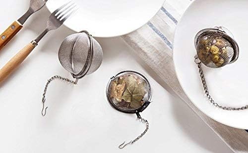 Store 2pcs Stainless Steel Mesh Tea Ball Inch Tea Strainers Tea Strainer Filters for Tea (2.1 inches) V1259-DP01-A-2310