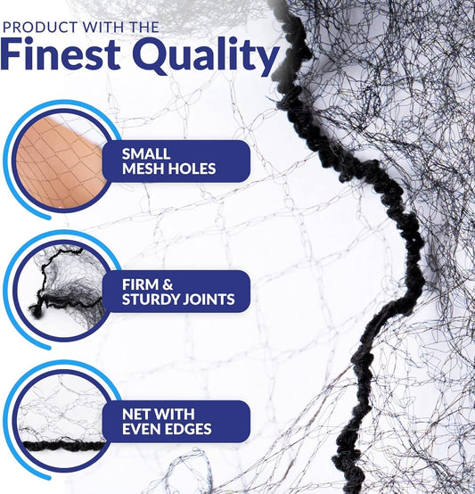 100Pcs Hair Net Black 24" Invisible Hair Nets for Women and Men - Perfect for Hair Bun, Sleeping, & Kitchen V1259-DP01-A-2319