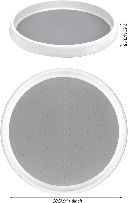 Lazy Susan Turntable Non-Skid Spice Turntable Rack 12-Inch Pantry Storage Organizers for Cabinet Kitchen V1259-DP01-A-2452