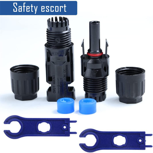 Solar Connectors MC4 Kit Solar Panel Cable Connector Entry Gland with Spanners Male and Female for Kinds V1259-DP01-A-2456