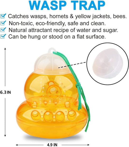2 Pack Wasp Trap Hornets, Yellow Jackets Wasp Repellent, Hornet Trap, Bee Traps Wasps, Wasp Traps for V1259-DP01-A-2508