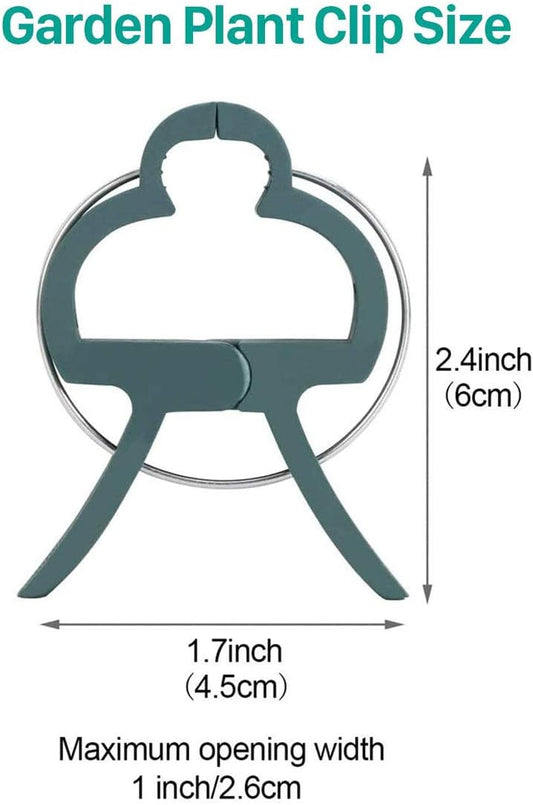 100 Pack Plant Support Clips for Flowers, Vines, Tomatoes - Garden Stem and Stalk Support for Upright Growth V1259-DP01-A-2520