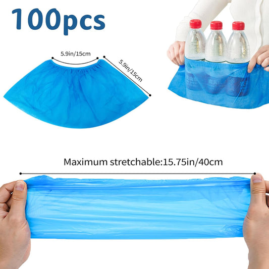 Shoe Covers Non Slip, 100 Pack (50 Pairs) Extra Thick Disposable Boot Covers, Non Woven Fabric Boot Covers V1259-DP01-A-2542