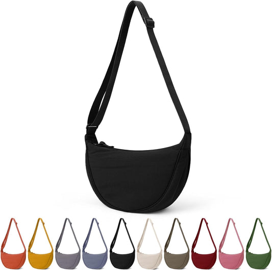 Crossbody Bag Hobo Sling Crescent Bag Women Men Trendy Small Shoulder Bag Purse Dumpling Bag Casual Handbag V1259-DP01-A-2613