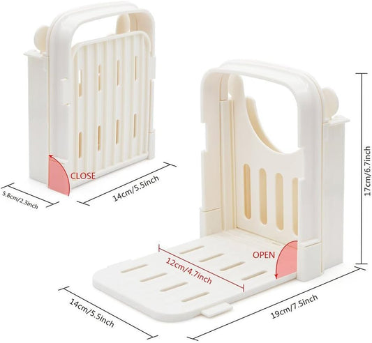 Foldable & Adjustable Bread Slicer Guide for Homemade Toast Cutter Sandwich Maker Loaf Cutter Machine With V1259-DP01-A-2625