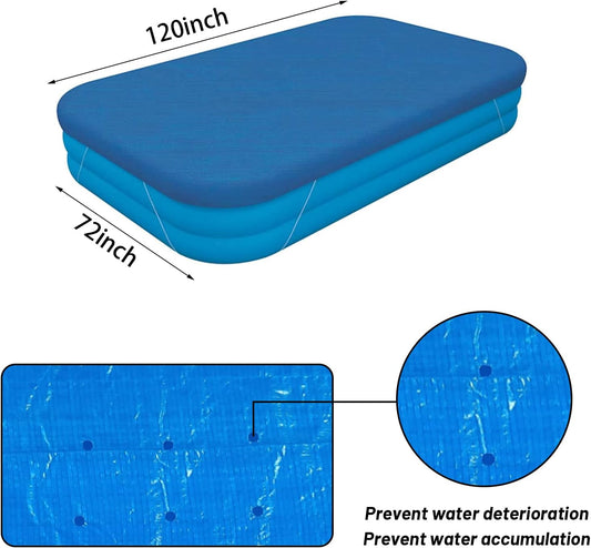 Rectangle Pool Cover,Pool Cover for Inflatable Pool,Rectangular Inflatable Swimming Pool Cover, 10ft X 6ft V1259-DP01-A-2642