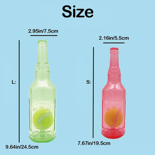 Water Bottle Dog Toy, Crunchnplay Bottle Toy,Crunchnplay Dog Chew Bottle Toys Squeaky,Rubber Water Bottle V1259-DP01-A-2678