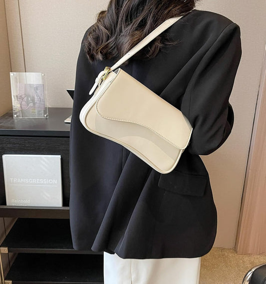 Women's Crescent Shoulder Bags Retro Y2k 90s Hobo Handbags Top Handle Faux Leather Underarm Bag Fashion V1259-DP01-A-2681