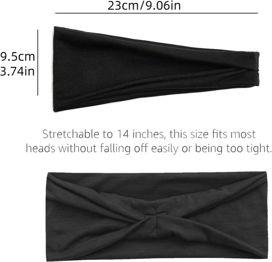 Sports Headbands for Men and Women, Moisture Wicking Sweatbands, 5-Pack, for Running, Cycling, Football, Yoga V1259-DP01-A-2736