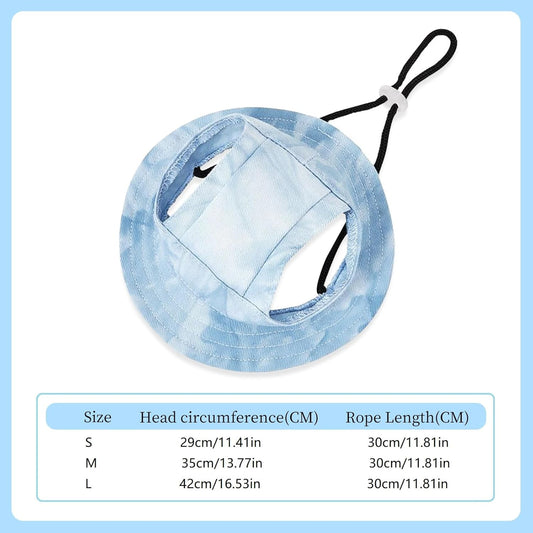 Baseball Cap for Dogs - Visor Sun Protection Hat With Ear Holes, Adjustable Outdoor Sport Hat With Round Brim V1259-DP01-A-2891